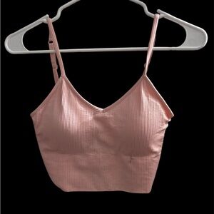 Zella Light Pink Ribbed Tank Top